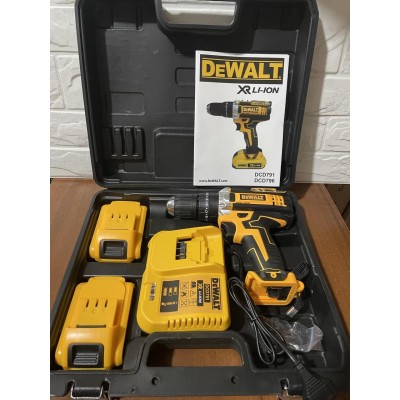 Аккумуляторный Шуруповерт DeWALT DCD791 ударный (24V 5A/h Li-Ion) с железным патроном в кейсе