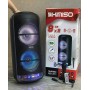 Акустическая аккумуляторная колонка 2x8 дюймов (USB/FM/BT/LED) KIMISO QS-211 BT