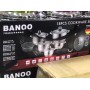 Набор посуды для кухни 18 предметов Banoo cо Стеклянной Крышкой и термодатчиками