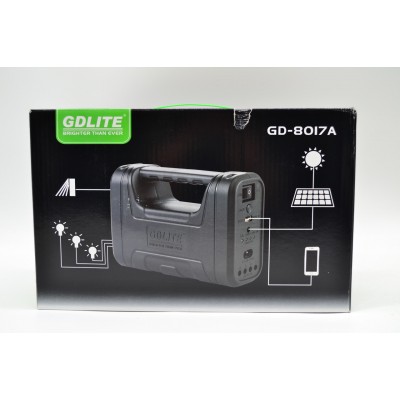 Портативная станция для зарядки GD Lite GD-8017 Солнечное зарядное устройство с аккумулятором 4Ач