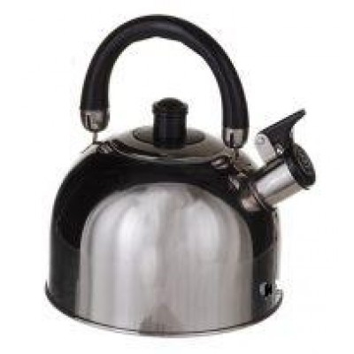 Чайник из нержавеющей стали со свистком (3 л) синий, красный, серебро