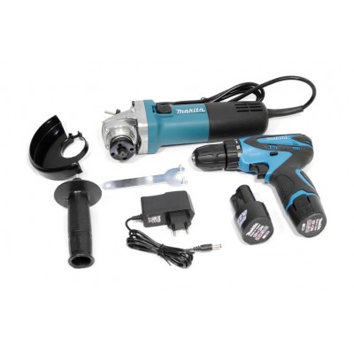 Набор инструментов Makita Power Tools 2в1 Шуруповерт MAKITA DF330DWE + Болгарка Makita 9558HNG