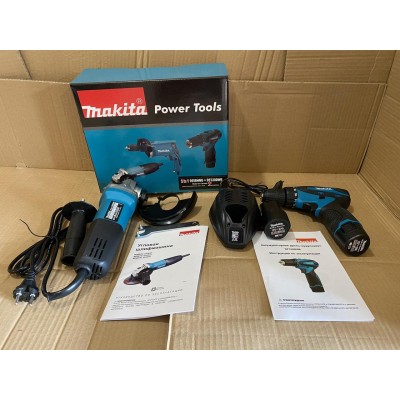 Набор инструментов Makita Power Tools 2в1 Шуруповерт MAKITA DF330DWE + Болгарка Makita 9558HNG