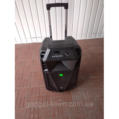 Аккумуляторная колонка с микрофонами Temeisheng SP-1510 / 400W (USB/Bluetooth/Пульт ДУ/Светомузыка)
