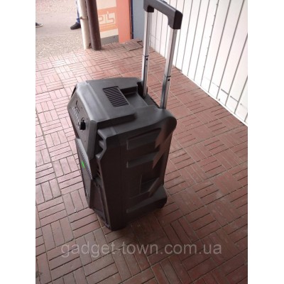 Аккумуляторная колонка с микрофонами Temeisheng SP-1510 / 400W (USB/Bluetooth/Пульт ДУ/Светомузыка)
