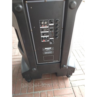 Аккумуляторная колонка с микрофонами Temeisheng SP-1510 / 400W (USB/Bluetooth/Пульт ДУ/Светомузыка)