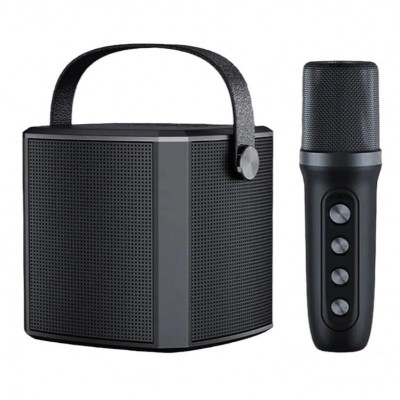 Портативна колонка з караоке мікрофоном YS102 10 W Bluetooth, HiFi, USB, microSD, AUX, Type-C Чорний