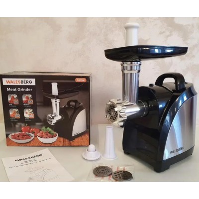 Мясорубка Walesberg 3000W с насадками и реверсом