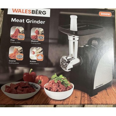 Мясорубка Walesberg 3000W с насадками и реверсом