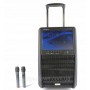 Портативная колонка c экраном SL12-13 с радиомикрофонами / 200W (USB/Bluetooth/Video))