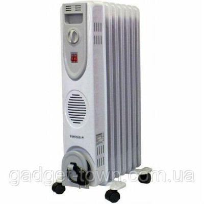 Масляный радиатор GRUNHELM, масляный обогреватель на 7 секций 1500Вт с терморегулятором