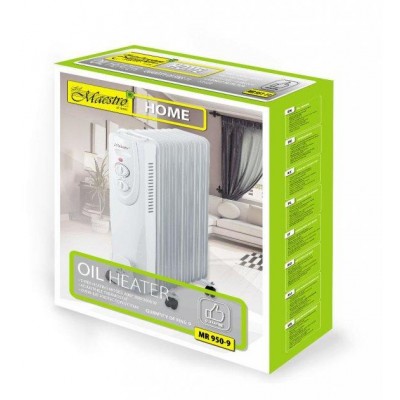 Масляный радиатор Maestro, масляный обогреватель на 9 секций 2000Вт с терморегулятором