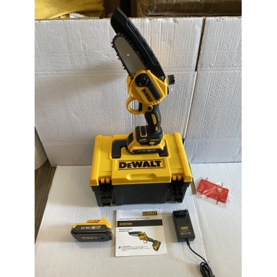 Аккумуляторная цепная пила с автосмазкой DeWalt DCM 160N с двумя АКБ (24v 3.0 Ah) в кейсе