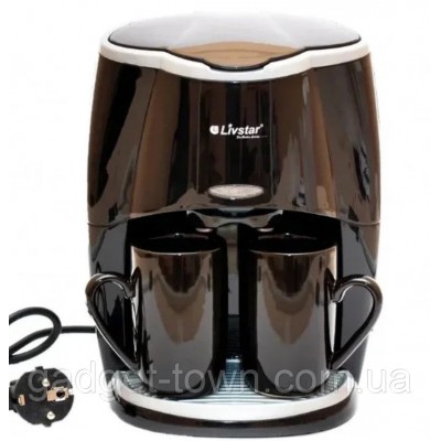 Капельная кофеварка на 2 чашки Livstar LSU-1190 черная