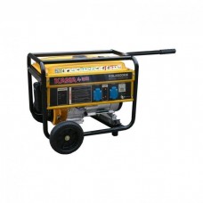 Генератор бензиновий с медной обмоткой и электростартером KAMA 3.2 кВт на колесах