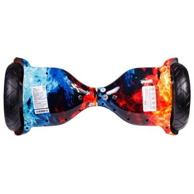 Гироскутер Elite Lux 10" дюймов цвет огонь и лед, самоболанс, подсветка колес