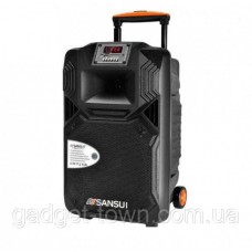 Аккумуляторная колонка SANSUI SS1-08 / 100W (USB/Bluetooth/2 радиомикрофона)