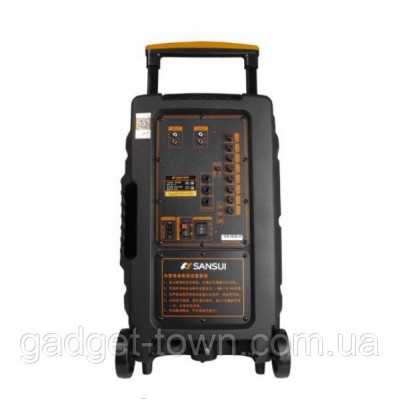 Аккумуляторная колонка SANSUI SS1-08 / 100W (USB/Bluetooth/2 радиомикрофона)