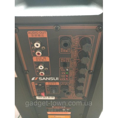 Аккумуляторная колонка SANSUI SS1-08 / 100W (USB/Bluetooth/2 радиомикрофона)