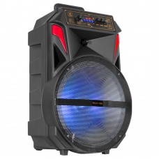 Акустическая система аккумуляторная 12" дюймов динамик (USB/FM/BT/LED/ Пульт ДУ) Ailiang KOLAV-120G Акустическая система аккумуляторная 12" дюймов динамик (USB/FM/BT/LED/ Пульт ДУ) Ailiang KOLAV-120G