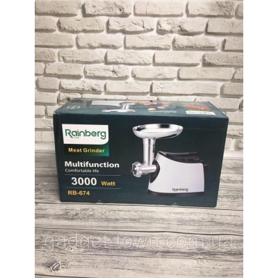 Электромясорубка + соковыжималка Rainberg RB-674 (реверс) 3000W