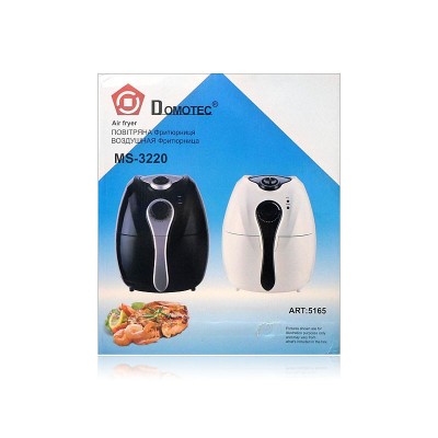 Аэро-фритюрница без масла с таймером на 4.5 л, 1300 Вт Domotec MS-3220 Черная