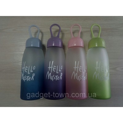 Бутылка для воды Hello Master 350 мл (СТЕКЛО)