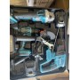 Набор аккумуляторных инструментов большой Makita - Перфоратор, Шуруповерт, Угловая шлифовальная машинка.