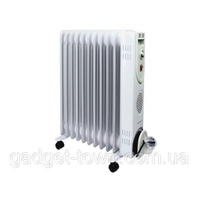 Масляный радиатор Grunhelm, масляный обогреватель на 11 секций 2500Вт с терморегулятором
