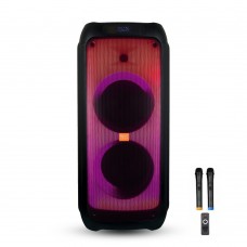 Колонка аккумуляторная Partybox Temeisheng Feiyang c радиомикрофонами (200W/USB/BT/FM/TWS)