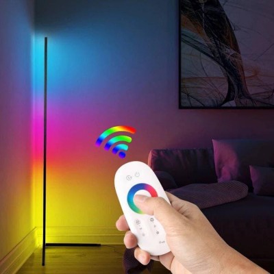 Светодиодный Линейный LED Светильник, минималистичный Hi-Tech торшер с пультом и приложением, 150 см