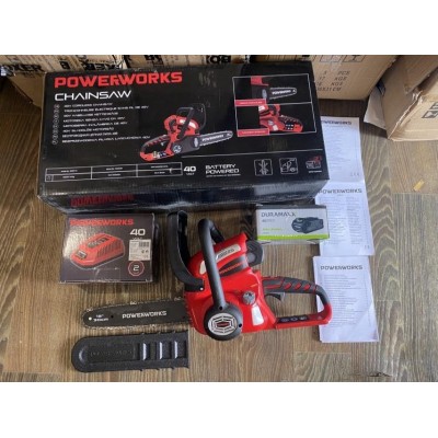 Аккумуляторная цепная пила POWERWORKS P40CS30 (40V 2.0 Ah) электропила паверворкс Пилка на аккумуляторе