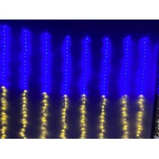 Патріотична гірлянда 3х2 метра Прапор України жовто блакитна (6 режимів роботи)