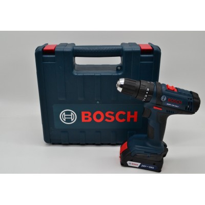 Шуруповерт Bosch GSR 120-24-LI Plus 24V 5A/h Li-Ion с набором инструментов Бош в кейсе