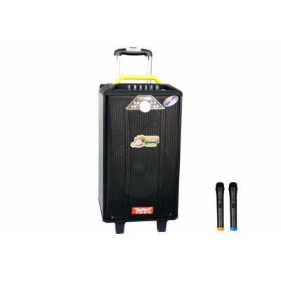 Колонка акумуляторная Temeisheng QX-1214 комбоусилитель USB/FM/Bluetooth с радиомикрофонами