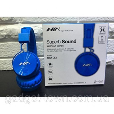 Наушники беспроводные NIA X3 с Bluetooth, MP3 плеером и FM радио