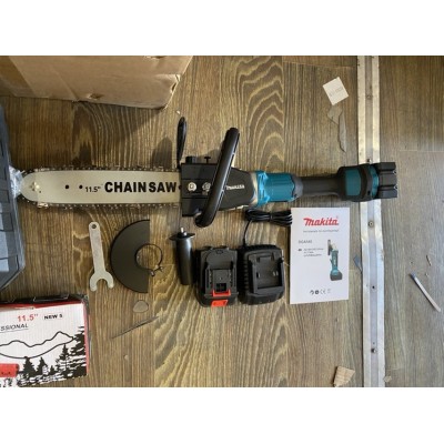 Аккумуляторная болгарка с насадкой пила (2в1) Makita DGA504 в Кейсе с пилой 11.5 дюйма