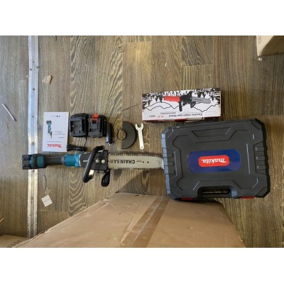 Аккумуляторная болгарка с насадкой пила (2в1) Makita DGA504 в Кейсе с пилой 11.5 дюйма