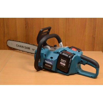 Аккумуляторная пила Makita DUC 355 два АКБ (72 вольт 5 Аh) бесщеточный двигатель, шина 40 см