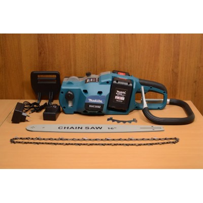 Аккумуляторная пила Makita DUC 355 два АКБ (72 вольт 5 Аh) бесщеточный двигатель, шина 40 см