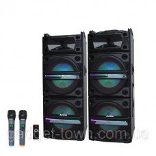 Комплект мощной акустики Ailiang UF-6622K 500W (USB/FM/Bluetooth) + 2 радиомикрофона Комплект мощной акустики Ailiang UF-6622K 500W (USB/FM/Bluetooth) + 2 радиомикрофона