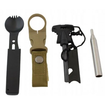 Набор для выживания 18 в 1 с контейнером 18 см x 11 см x 5 см (мултитол)