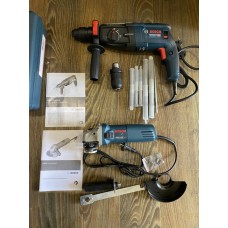 Перфоратор Bosch GBH 2-26 DRE и сетевая болгарка Bosch GWS 850 CE набор 2в1 в кейсе