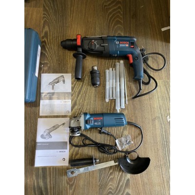 Перфоратор Bosch GBH 2-26 DRE и сетевая болгарка Bosch GWS 850 CE набор 2в1 в кейсе