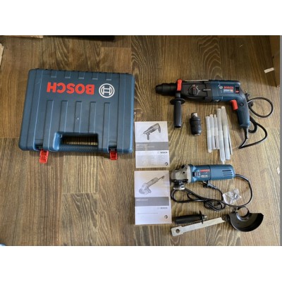 Перфоратор Bosch GBH 2-26 DRE и сетевая болгарка Bosch GWS 850 CE набор 2в1 в кейсе
