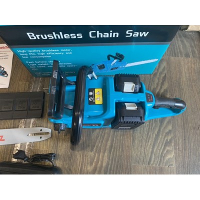 Аккумуляторная пила Makita DUC 4002 два АКБ (80 вольт 4 Аh) бесщеточный двигатель, шина 40 см