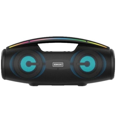 Мощная портативная bluetooth колонка BKK-100 boombox, LED, микрофон 20 ватт