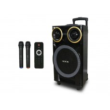 Колонка с аккумулятором ZXX /200W/ радио микрофоны/ BT/ SD+USB+FM/ LED