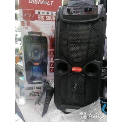 Портативная акустическая система DIGIVOLT DG-1033 Bluetooth-динамик с FM + Пульт ДУ 60 Вт,