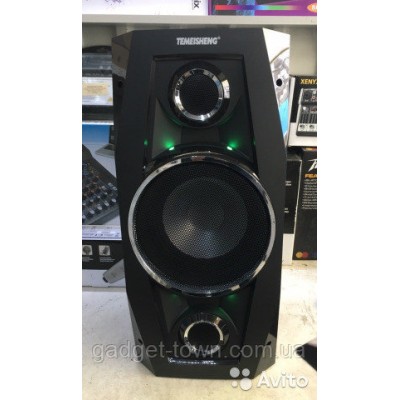 Акустика аккумуляторная с беспроводными микрофонами TMS-801 / 100W (USB/FM/Bluetooth)